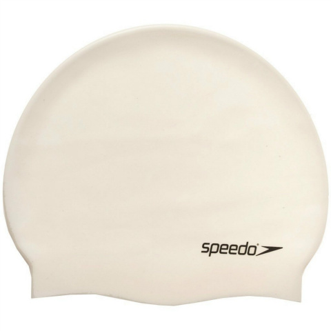 sklep pływacki aqua-swim.pl Czepek pływacki PLAIN FLAT SILICONE 8-709910010 biały SPEEDO