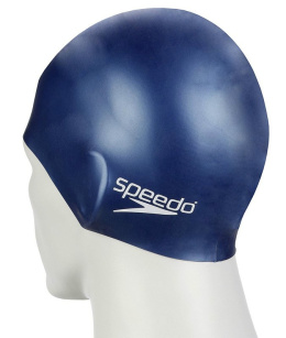 sklep pływacki aqua-swim.pl CZEPEK SILIKONOWY PLAIN FLAT SILICONE CAP BLUE SPEEDO TYŁ