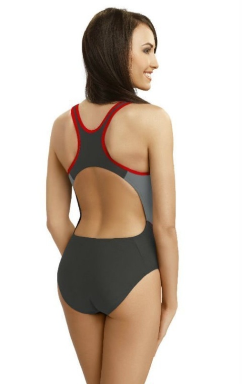 sklep pływacki aqua-swim.pl STRÓJ KĄPIELOWY JEDNOCZĘŚCIOWY KOSTIUM PŁYWACKI ALINKA II 42 XL tył