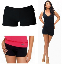 sklep pływacki aqua-swim.pl SPODENKI DAMSKIE SZORTY BAWEŁNIANE ADA L 40 GWINNER black cotton SPORTOWE