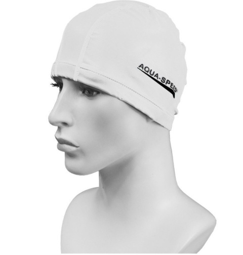sklep pływacki aqua-swim.pl CZEPEK PŁYWACKI LYCRA SILIKON NIE CIĄGNIE WŁOSÓW BEST AQUA-SPEED white 05 na manekinie sklep pływacki aqua-swim.pl CZEPEK PŁYWACKI LYCRA SILIKON NIE CIĄGNIE WŁOSÓW BEST AQUA-SPEED white 05 na manekinie