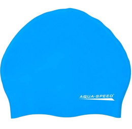 sklep pływacki aqua-swim.pl CZEPEK PŁYWACKI NA BASEN SILIKONOWY AQUA-SPEED SMART 02 light blue