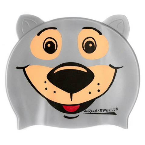 sklep pływacki aqua-swim.pl CZEPEK PŁYWACKI DLA DZIECI NA BASEN ZOO AQUA-SPEED bear sklep pływacki aqua-swim.pl CZEPEK PŁYWACKI DLA DZIECI NA BASEN ZOO AQUA-SPEED bear