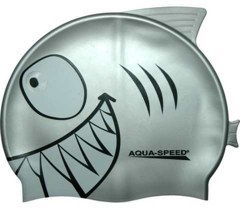 sklep pływacki aqua-swim.pl CZEPEK PŁYWACKI NA BASEN DLA DZIECKA SHARK 26 szary AQUA-SPEED sklep pływacki aqua-swim.pl CZEPEK PŁYWACKI NA BASEN DLA DZIECKA SHARK 26 szary AQUA-SPEED