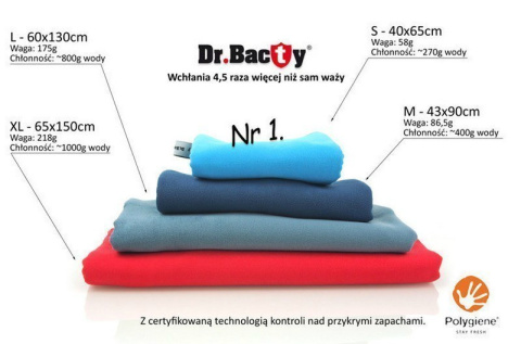 sklep pływacki aqua-swim.pl RĘCZNIK SZYBKOSCHNĄCY 43x90 DR BACTY M L.BLUE rozmiary sklep pływacki aqua-swim.pl RĘCZNIK SZYBKOSCHNĄCY 43x90 DR BACTY M L.BLUE rozmiary