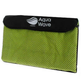 sklep pływacki aqua-swim.pl RĘCZNIK SZYBKOSCHNĄCY 80X130 MENOMI AQUAWAVE JADE LIME/AQUA SPLASH w etui