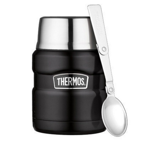 sklep pływacki aqua-swim.pl Termos obiadowy z łyżką Thermos King 470ml czarny mat 9h HOT sklep pływacki aqua-swim.pl Termos obiadowy z łyżką Thermos King 470ml czarny mat 9h HOT