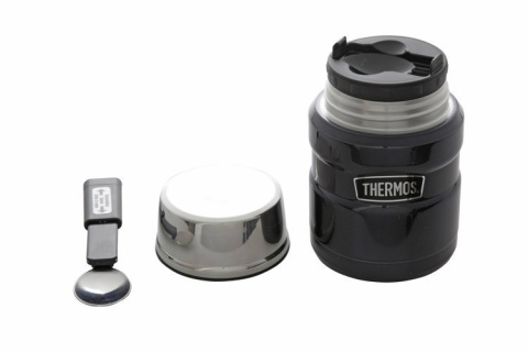 sklep pływacki aqua-swim.pl Termos obiadowy z łyżką Thermos King 470ml czarny mat 9h HOT rozkręcony sklep pływacki aqua-swim.pl Termos obiadowy z łyżką Thermos King 470ml czarny mat 9h HOT rozkręcony