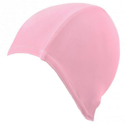 sklep pływacki aqua-swim.pl CZEPEK PŁYWACKI MATERIAŁOWY NA DŁUGIE WŁOSY BATHING CAP FOR LONG HAIR POWDER PINK