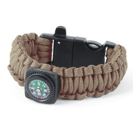 BRANSOLETKA PARACORD SURVIVAL 5w1 KOMPAS KRZESIWO
