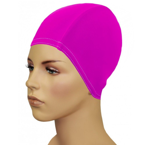 czepek pływacki aqua-swim.pl CZEPEK PŁYWACKI NA BASEN NA DŁUGIE WŁOSY BATHING CAP FOR LONG HAIR na modelu