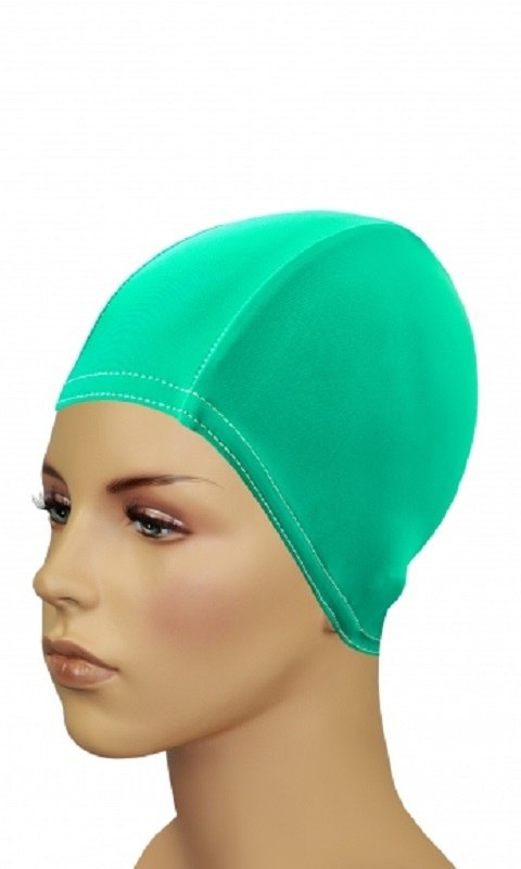 sklep pływacki aqua-swim.pl CZEPEK PŁYWACKI MATERIAŁOWY NA DŁUGIE WŁOSY BATHING CAP FOR LONG HAIR GREEN