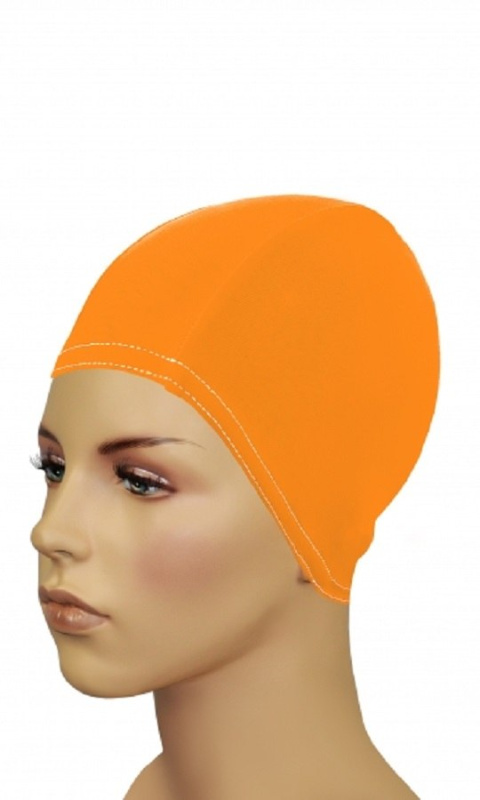 sklep pływacki aqua-swim.pl CZEPEK PŁYWACKI MATERIAŁOWY NA DŁUGIE WŁOSY BATHING CAP FOR LONG HAIR ORANGE