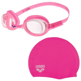 OKULARY PŁYWACKIE JUNIOR DLA DZIECI+ CZEPEK ARENA POOL SET 9242392