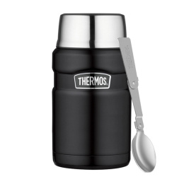 TERMOS OBIADOWY Z ŁYŻKA Thermos King 710ml DO 14h CZARNY MAT