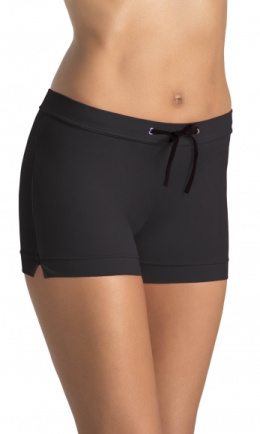 sklep pływacki aqua-swim.pl GWINNER szorty kąpielowe plażowe damskie M 38 (CZARNE) BEACH SWIM SHORTS z boku