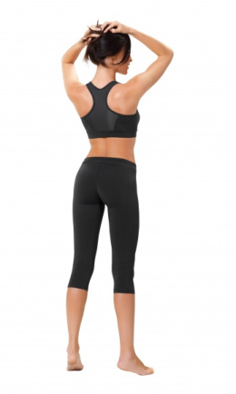 Legginsy spodenki kąpielowe damskie Czarne L 40 BEACH SWIM CAPRI