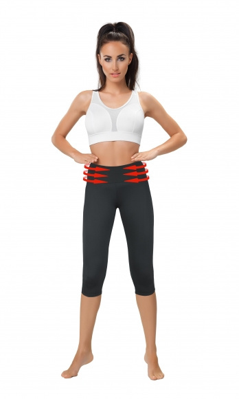 MODELUJĄCE LEGINSY GETRY 3/4 czarne damskie 36 S BELLY CONTROL Capri MODELUJĄCE LEGINSY GETRY 3/4 czarne damskie 36 S BELLY CONTROL Capri