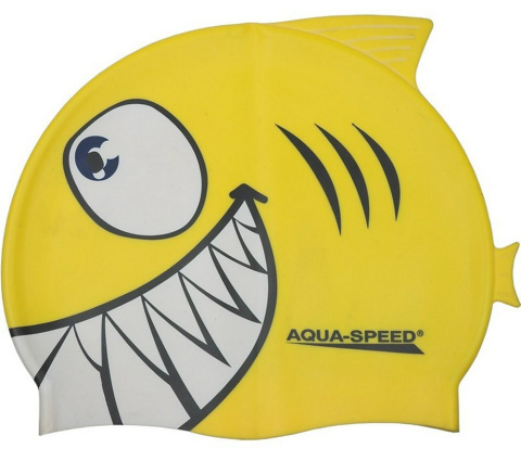 CZEPEK PŁYWACKI NA BASEN DLA DZIECKA SHARK 18 żółty AQUA-SPEED CZEPEK PŁYWACKI NA BASEN DLA DZIECKA SHARK 18 żółty AQUA-SPEED