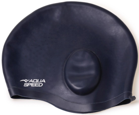 sklep pływacki aqua-swim.pl CZEPEK PŁYWACKI SILIKONOWY Z KIESZENIAMI NA USZY EAR CAP AQUA-SPEED 22 NAVY