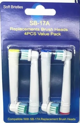 KOŃCÓWKI DO SZCZOTECZKI ORAL-B BRAUN SB-17A KOŃCÓWKI DO SZCZOTECZKI ORAL-B BRAUN SB-17A