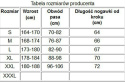 sklep pływacki aqua-swim.pl SPODNIE ROWEROWE OCIEPLANE Z WKŁADKĄ COOLMAX SR0045 36 S STANTEKS tabela rozmiarów