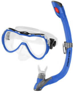 ZESTAW DO NURKOWANIA DLA DZIECI MASKA ENZO FAJKA EVO 11 NIEBIESKI AQUA-SPEED